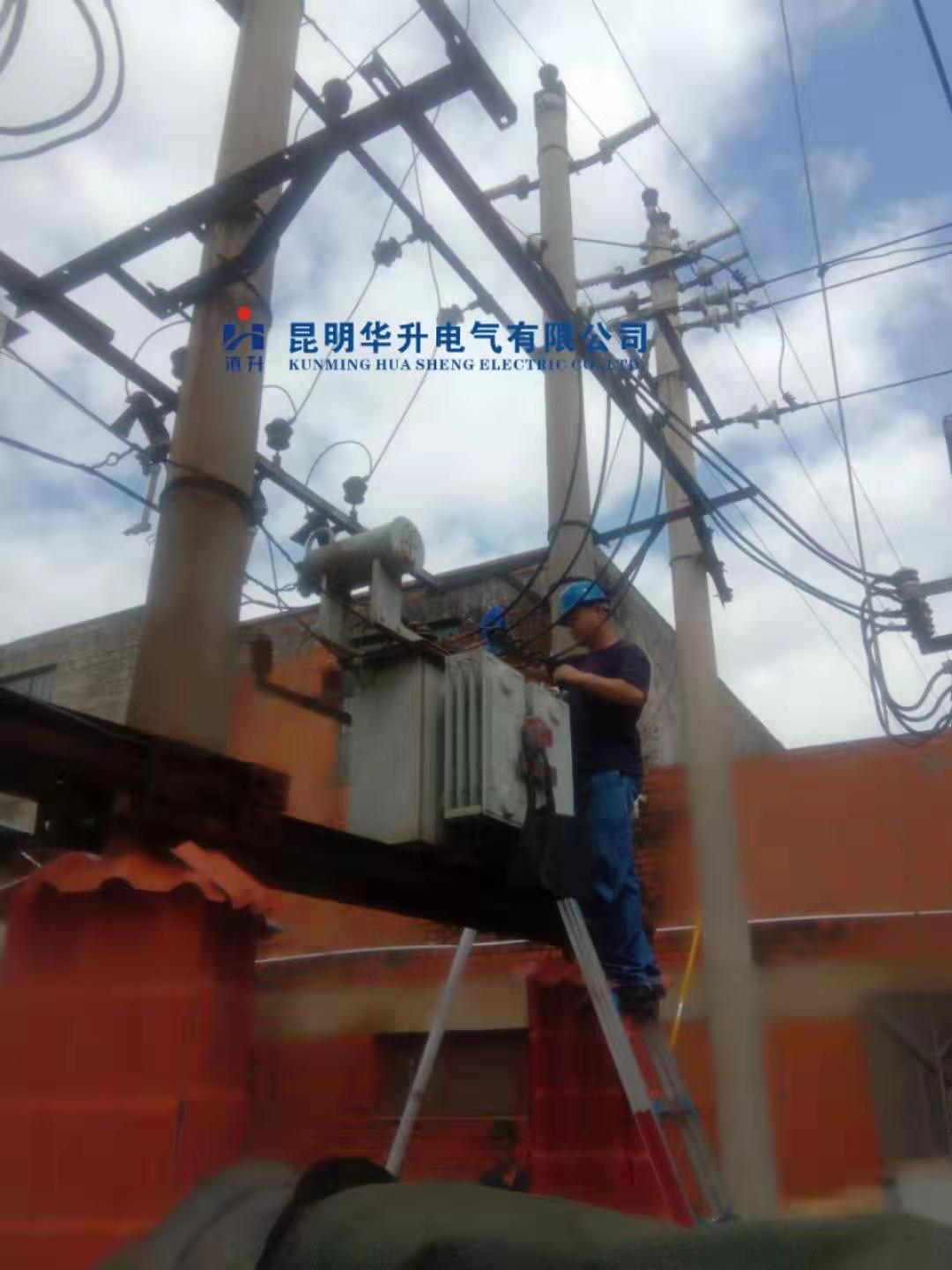 80KVA变压器现场换油修理2019.10-修理案例-云南变压器维修_云南变压器销售_云南特种变压器维修