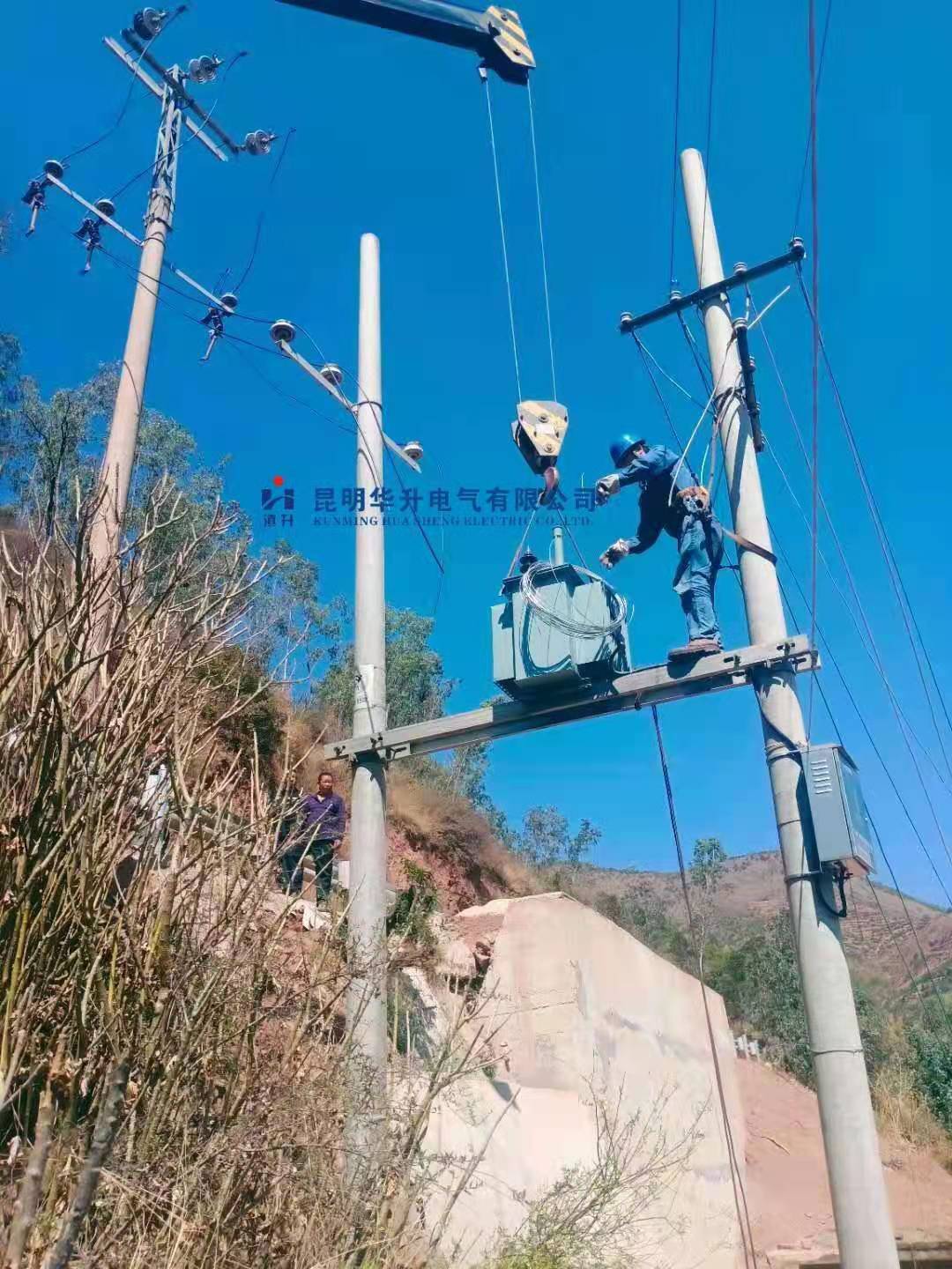 100KVA变压器现场安装2021.2-修理案例-云南变压器维修_云南变压器销售_云南特种变压器维修