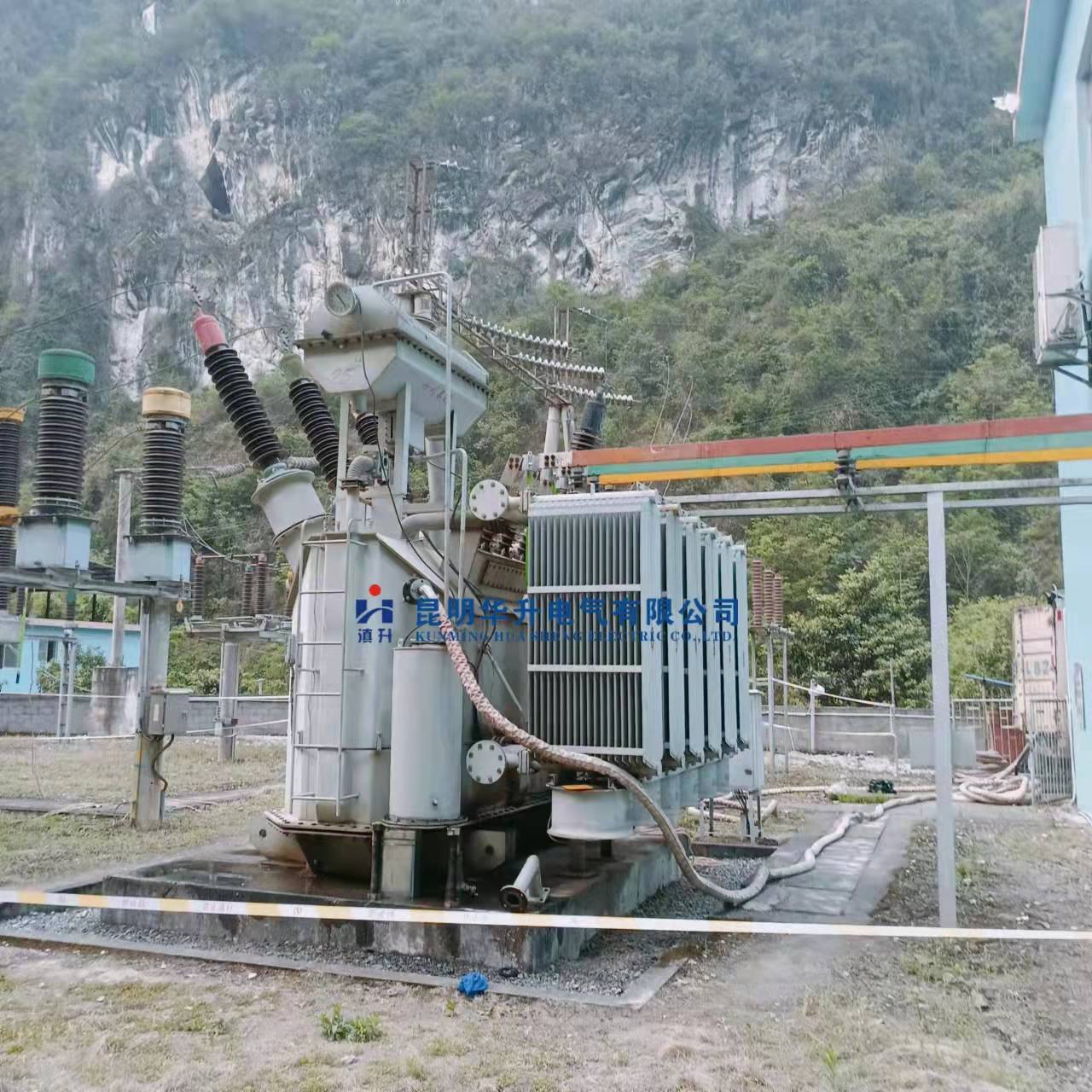 变压器现场过滤变压器油2022.3-修理案例-云南变压器维修_云南变压器销售_云南特种变压器维修