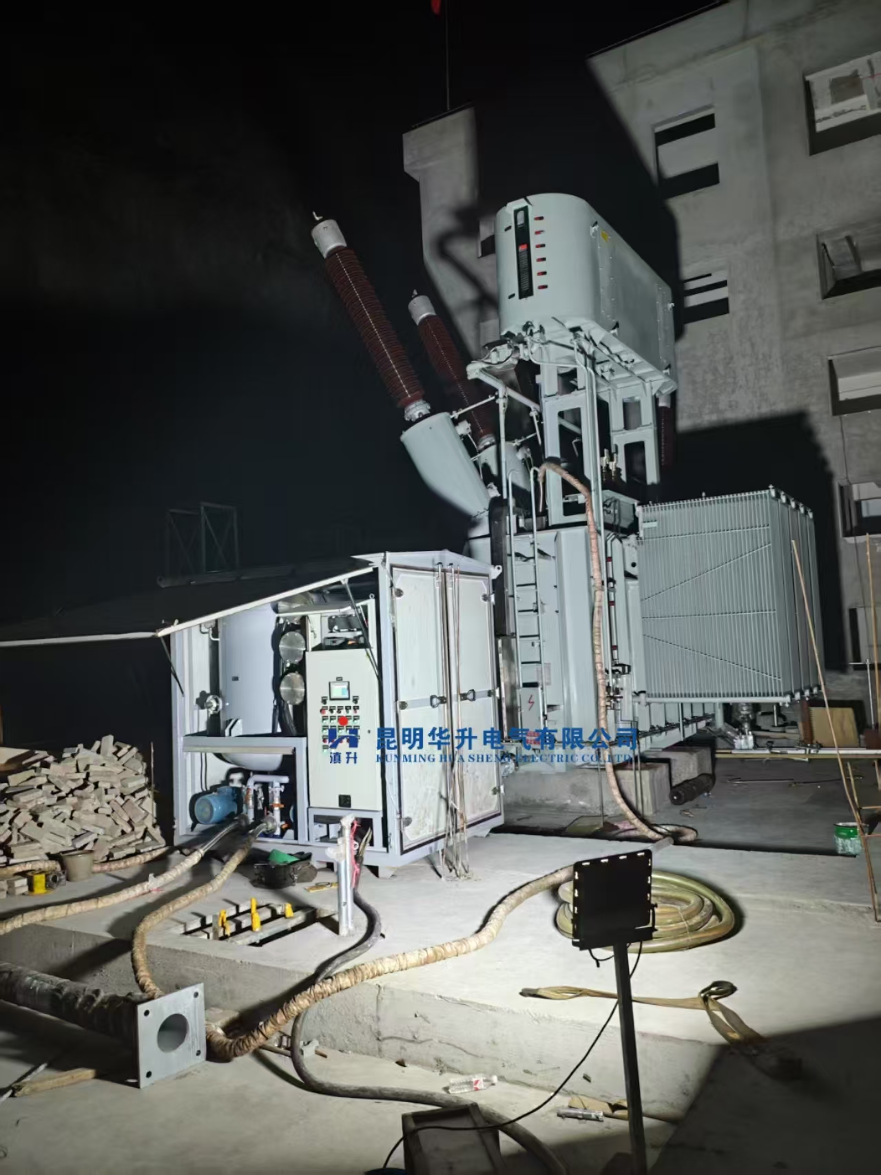 主变现场抽真空、注油、热油循环2025.3